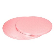 Cake drum 30cm baby roze rond